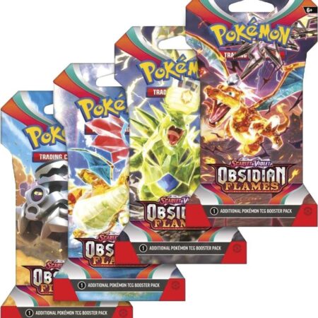 Obsidian Flames Sleeved Booster Pack Art Bundle [Set of 4] - SV03