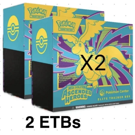 x2 Ascended Heroes Pokemon Center ETB Elite Trainer Box Sealed IN HAND FAST SHIP